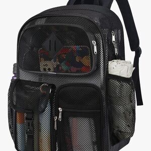 NWOT Mesh Backpack Heavy Duty 28L See Through Backpack Adult with Padded Straps
